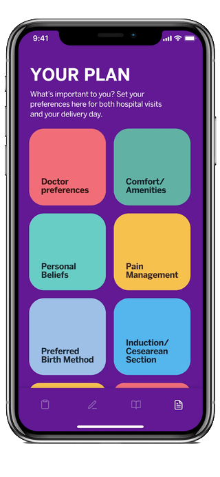 Setting maternity preferences in My Plan, including preferred doctor background